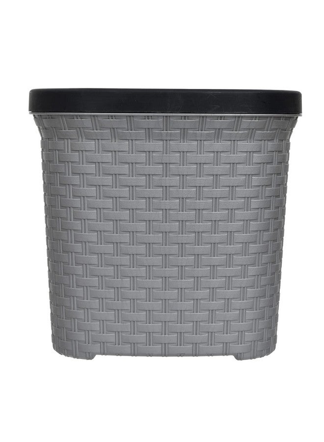 Kuber Industries Open Plastic Dustbin Without Lid|Garbage Bin, Trash Can, Waste Bin For Home, Office 7 Litre (Grey) - Image 4