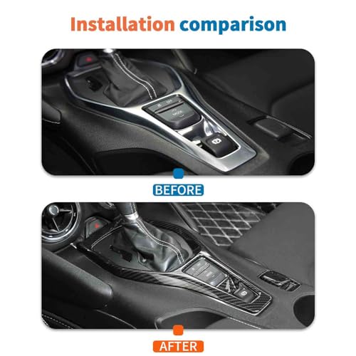 JeCar 12pcs for Camaro Interior Trim Kit Compatible with 2017-2022 Chevrolet Chevy Camaro Center Console Carbon Fiber Interior Accessories - Image 3