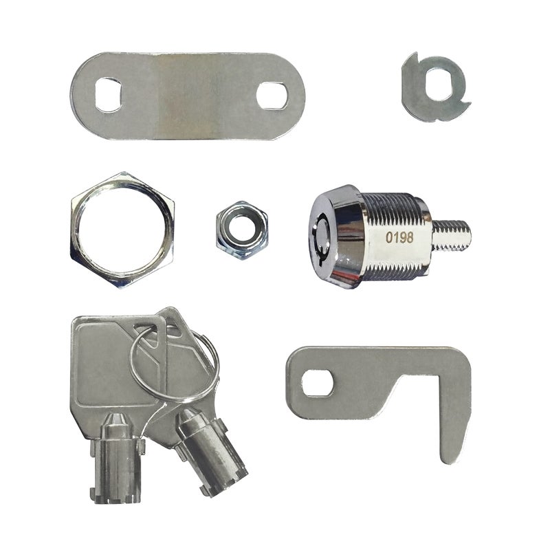 NIANNIAN 2 Pack Toolbox Lock 5/8" Tubular Cam Replacement Lock Hook Cam Keyed Alike with 4 Keys - Image 3