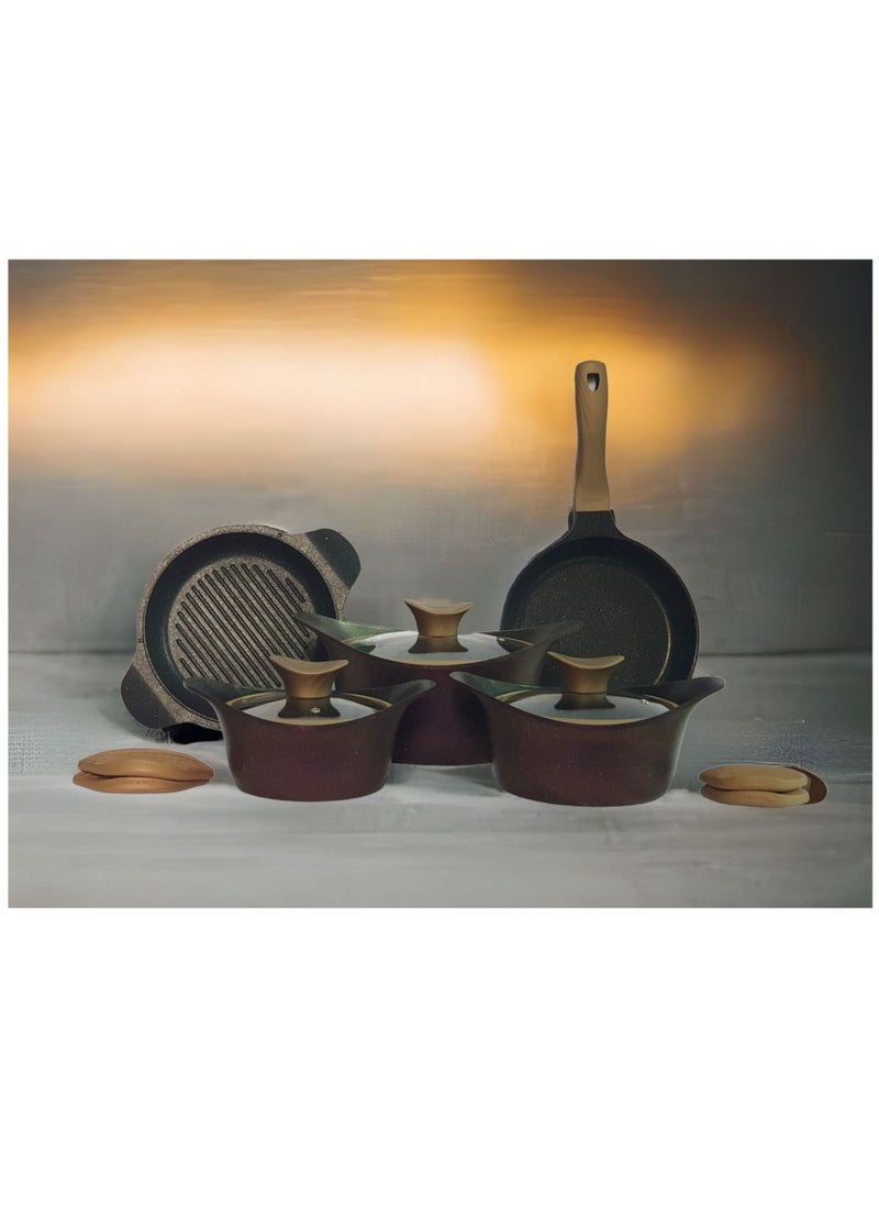 NeoKlein - 8 Pcs Titanium Cookware set -Royal Color - Image 1