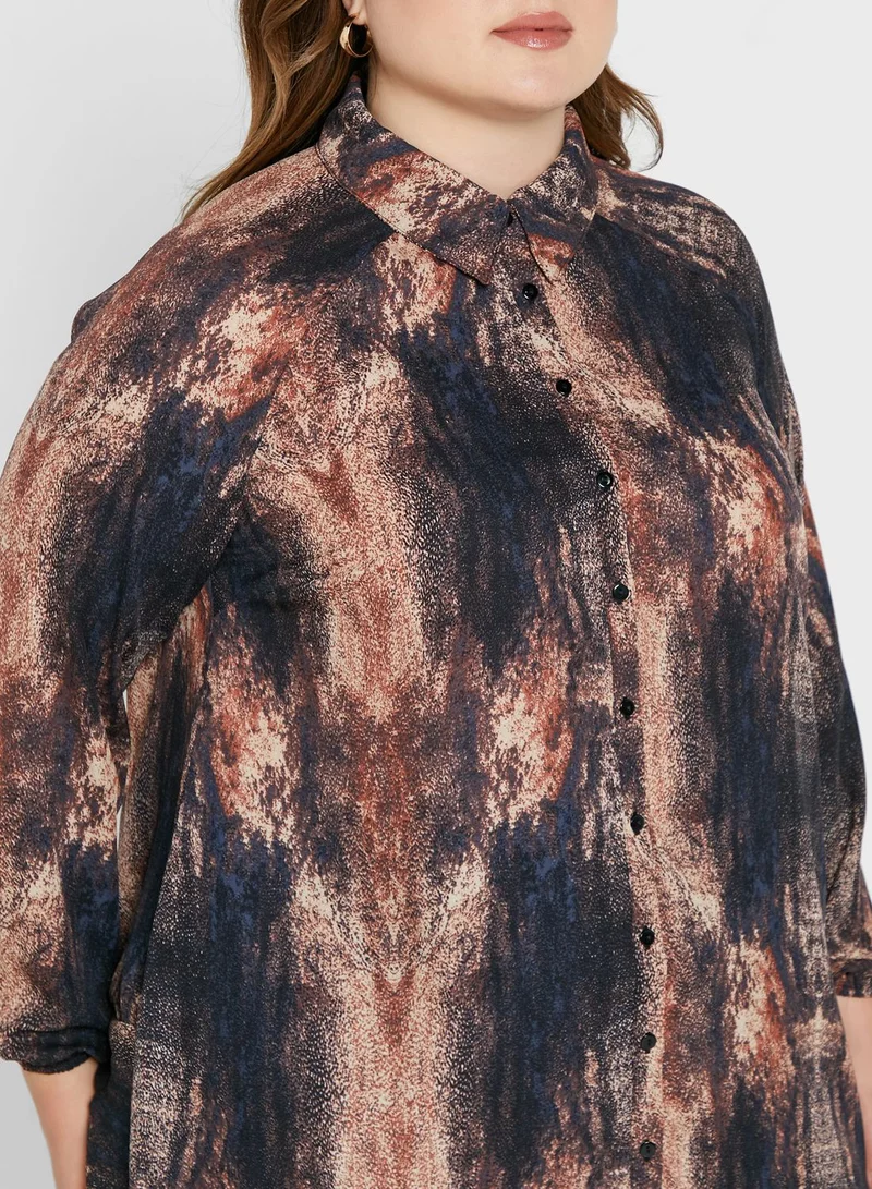 Avenue Printed Button Down Shirt