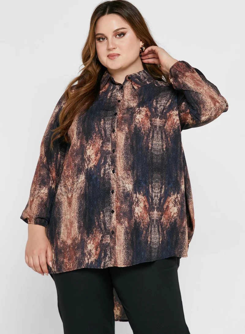 Avenue Printed Button Down Shirt