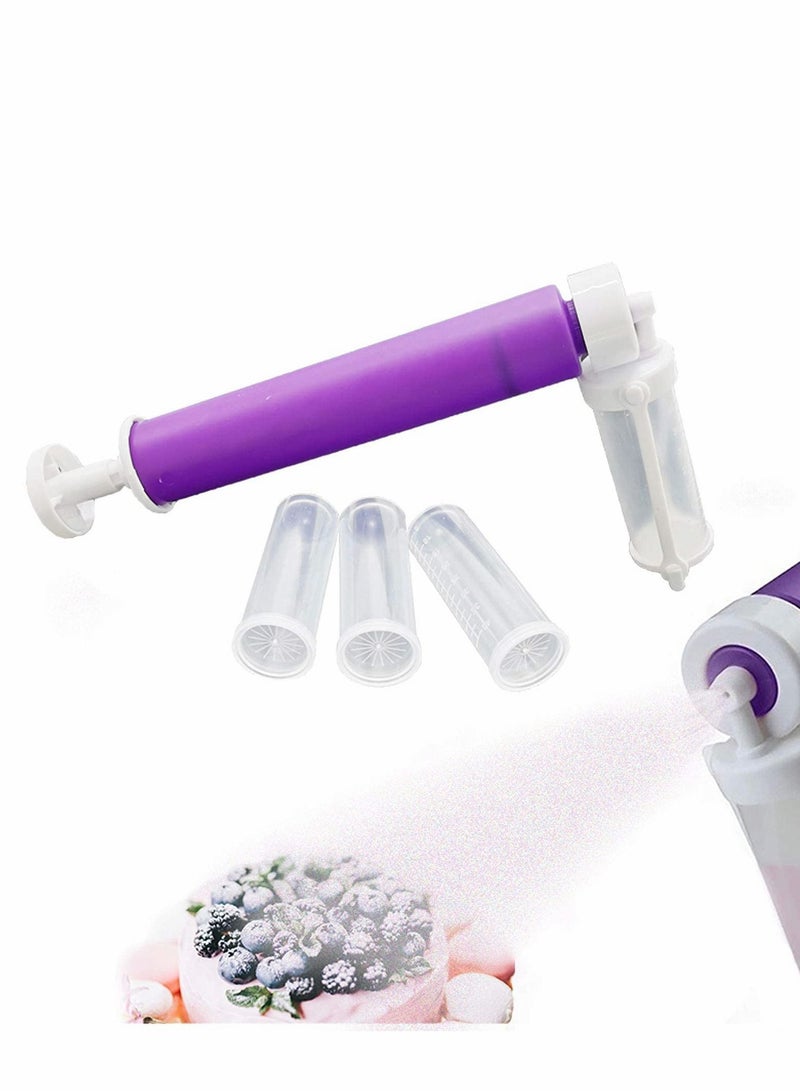 Manual Airbrush for Decorating Cakes,DIY Baking Tools with 4pcs Cake Spray Tube Kitchen Cakes Cupcakes Cookies and Desserts - Image 1