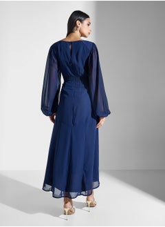 Hope & Ivy Embellished Blouson Sleeve Maxi Dress  - Image 2