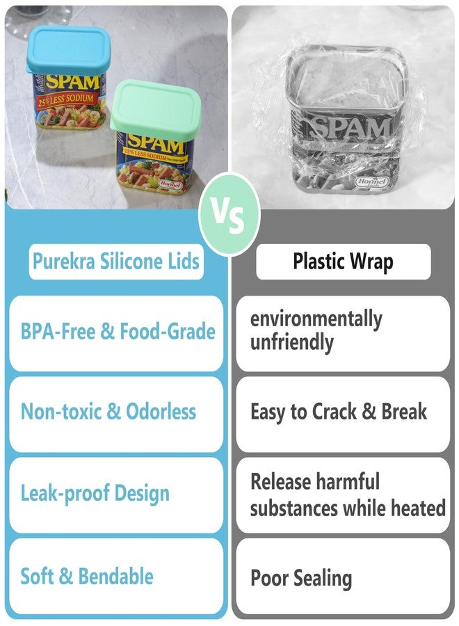 Purekra 2 PCs Silicone Can Lids for SPAM Jalapeño Can | Hormel Spam Can (12 oz), Rectangle Lid for Spam Canned Meat, Food Sealing Lid, Can Cover, Food Storage Cover, Freezer Dishwasher Safe (Can NOT Included) - Image 4