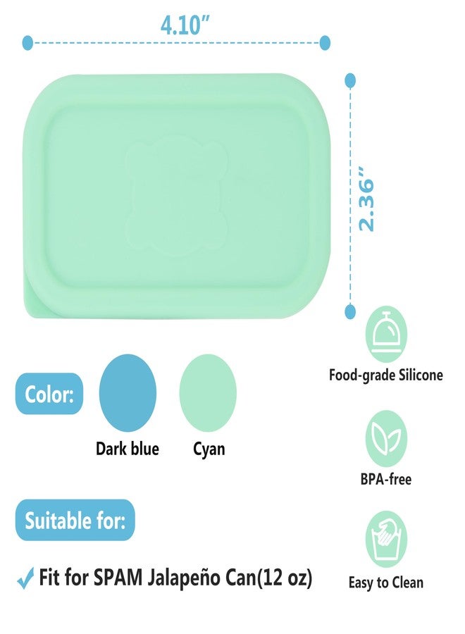 Purekra 2 PCs Silicone Can Lids for SPAM Jalapeño Can | Hormel Spam Can (12 oz), Rectangle Lid for Spam Canned Meat, Food Sealing Lid, Can Cover, Food Storage Cover, Freezer Dishwasher Safe (Can NOT Included) - Image 2