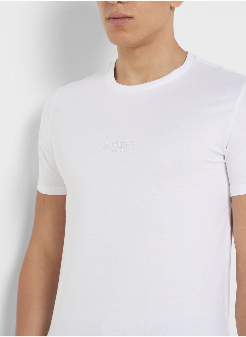 GUESS Logo Crew Neck T-Shirt  - Image 3