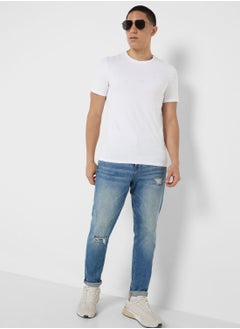 GUESS Logo Crew Neck T-Shirt  - Image 4