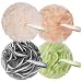 AmazerBath Bath Loofah Sponge Pack of 4 Shower Loofah 60gPCS Body Scrubber Loofa Light OrangeGreenGreyBeige Bath Sponge for Men and Women - Image 2