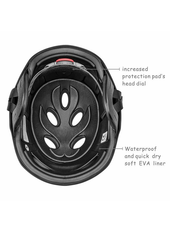 Tontron Adult Whitewater Kayaking Canoeing Watersports Helmet (Matte Deep Black, Large) - Image 3