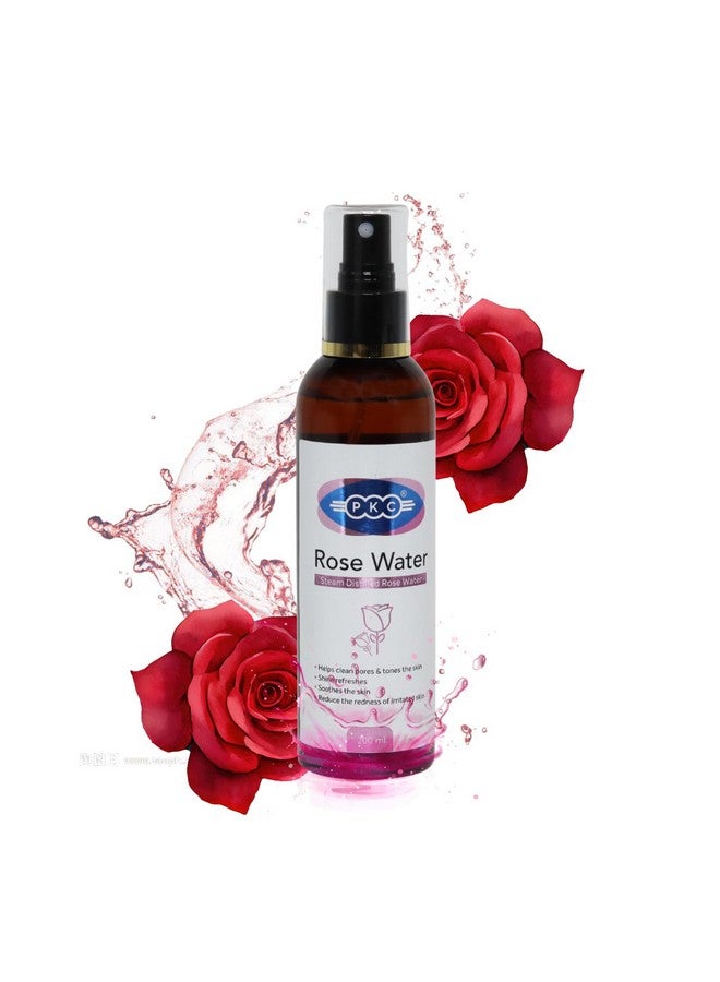 PKC 100% Pure Rose Water | High Grade Steam Distilled Roses |Clean & Tones Skin| Balance Skin PH Level | For All Skin Types - Image 1