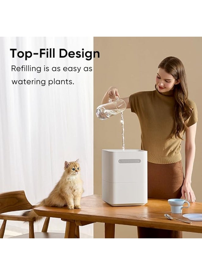smartmi Evaporative Humidifier 3lite for Bedroom Baby Room, 4L Top Fill Smart Humidifier for Home, Office & Plant, Intelligent Constant Humidity, Auto-Off, Quiet Operation with No Filters Needed, 14H - Image 2