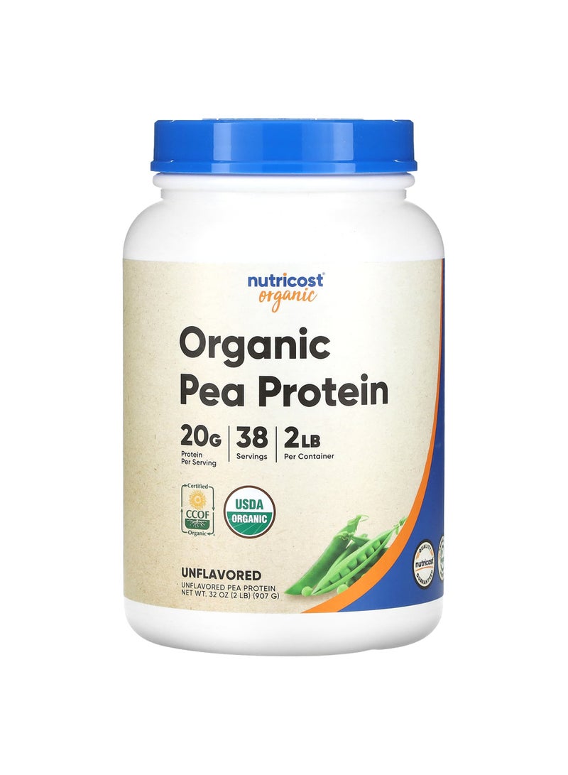 Nutricost Organic Pea Protein, Unflavored, 2 lb (907 g)