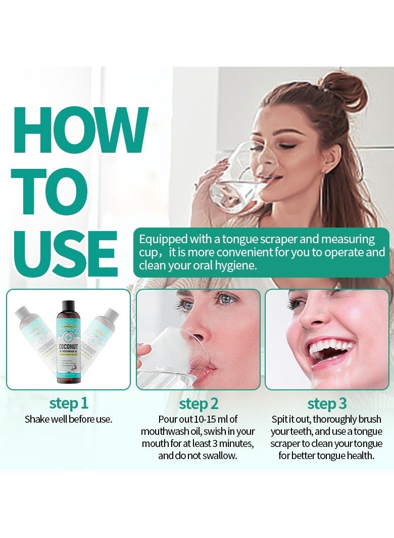 Kormesic غسول الفم مركز زيت جوز الهند 315 مل-العناية بالفم الطبيعية - Image 3