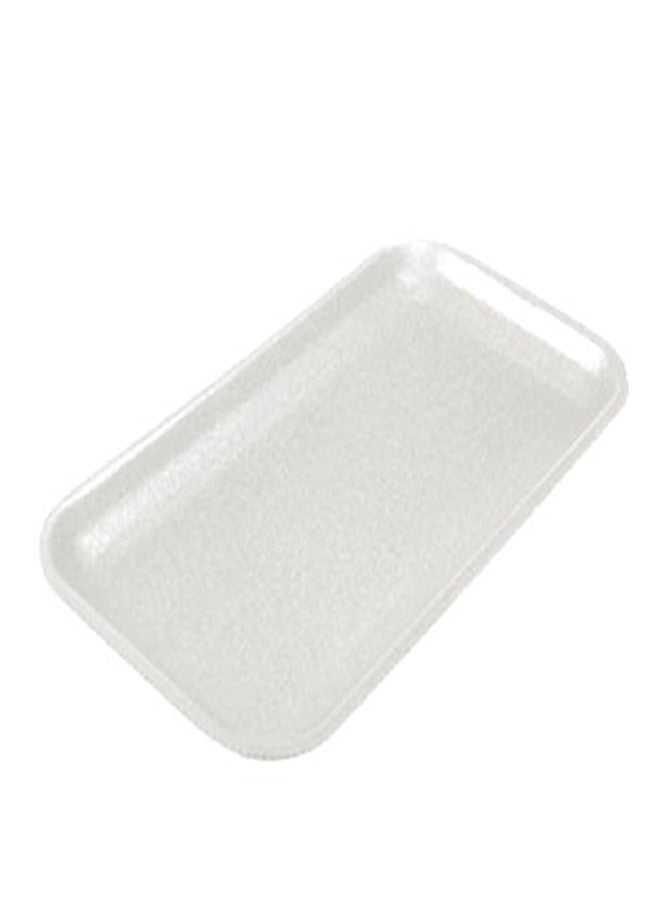 CKF 17SW, 17S White Foam Meat Trays, Disposable Standard Supermarket Meat Poultry Frozen Food Trays, 125-Piece Bundle