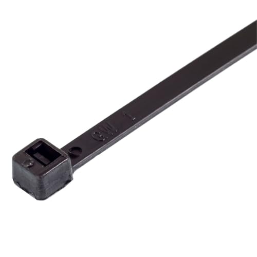 GTSE 6 Inch Black Zip Ties, 100 Pack, 40lb Strength, UV Resistant Strong Nylon Cable Ties, Self-Locking 6" Tie Wraps - Image 2