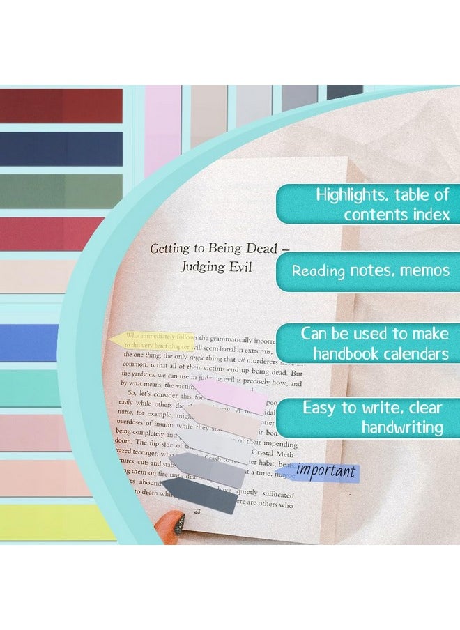 BangBoom 600 Pieces Page Markers Sticky Index Tabs, 15 Colors Book Annotation Supplies Aesthetic, Writable And Repositionable File Tabs Flags For Reading Notes Classify Files (Arrow)  - Image 5
