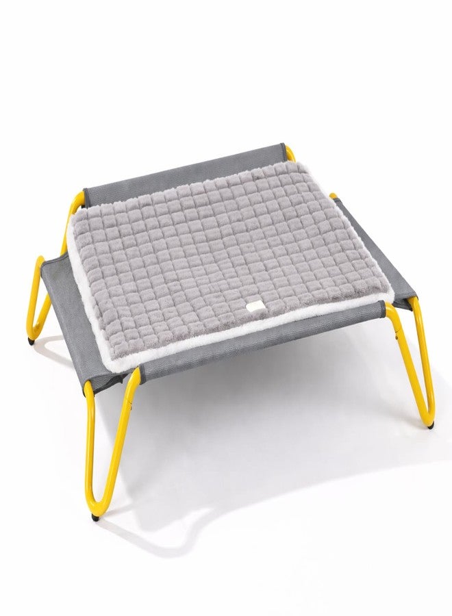Elevated Dog Bed with Removable Cushion, Cooling Raised Pet Cot, Breathable Mesh Dog Bed, Washable Soft Mat, Durable Metal Frame, Indoor Outdoor Raised Pet Bed for Small Medium Dogs - Image 1