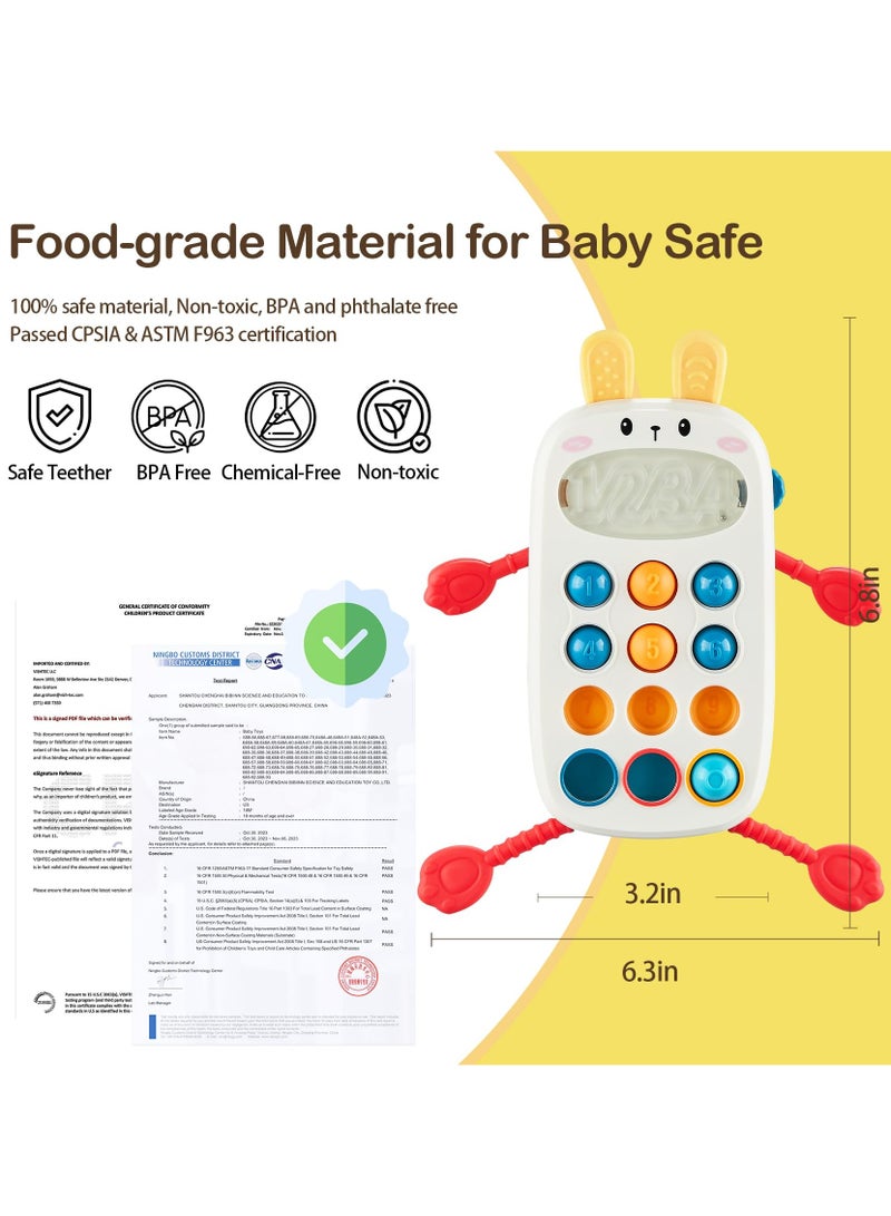 Montessori Pull String Toys for 18M+, Sensory Toys for Babies, Food Grade Silicone Pull String Activity Toy, Fine Motor Toys, Travel Toys, for Babies 6-12 Months - Image 2