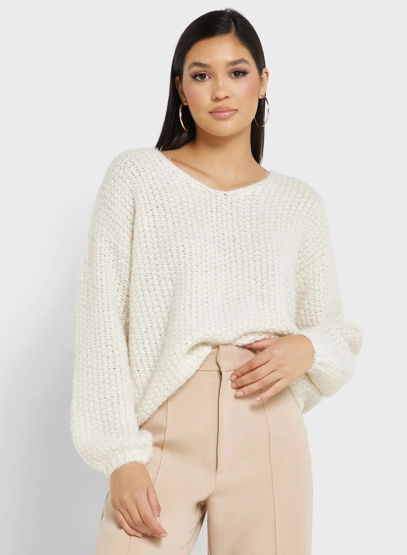 VERO MODA V-Neck Knitted Sweater