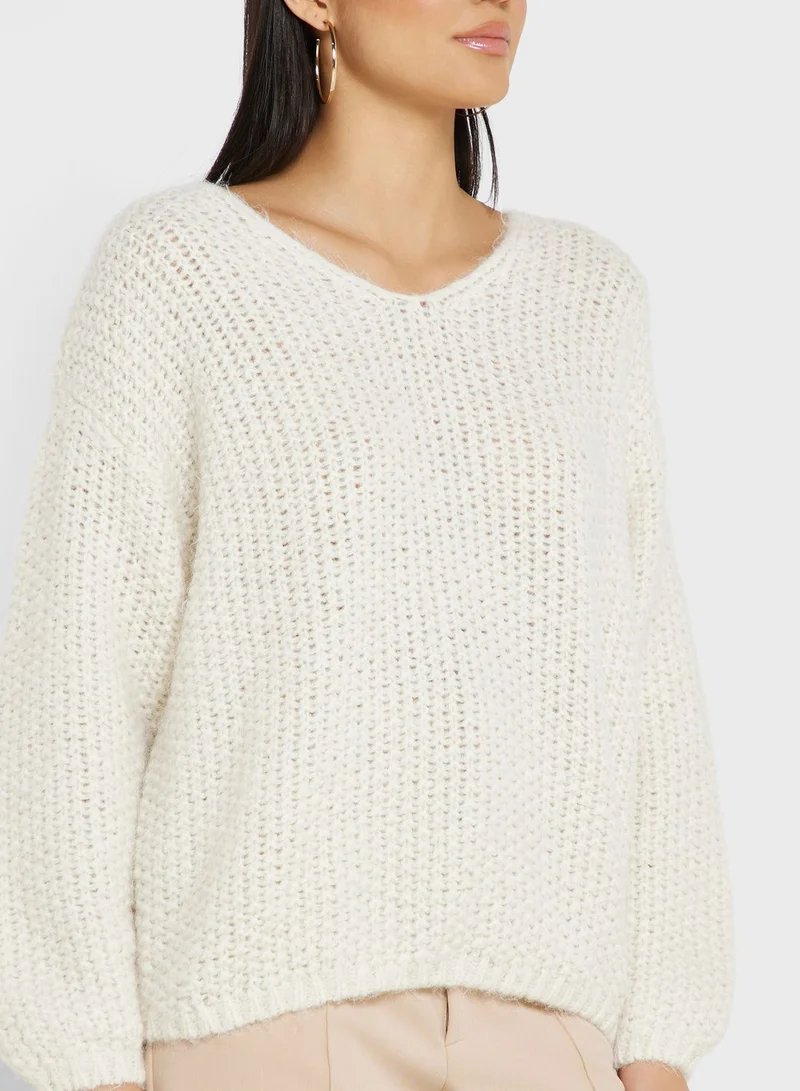 VERO MODA V-Neck Knitted Sweater