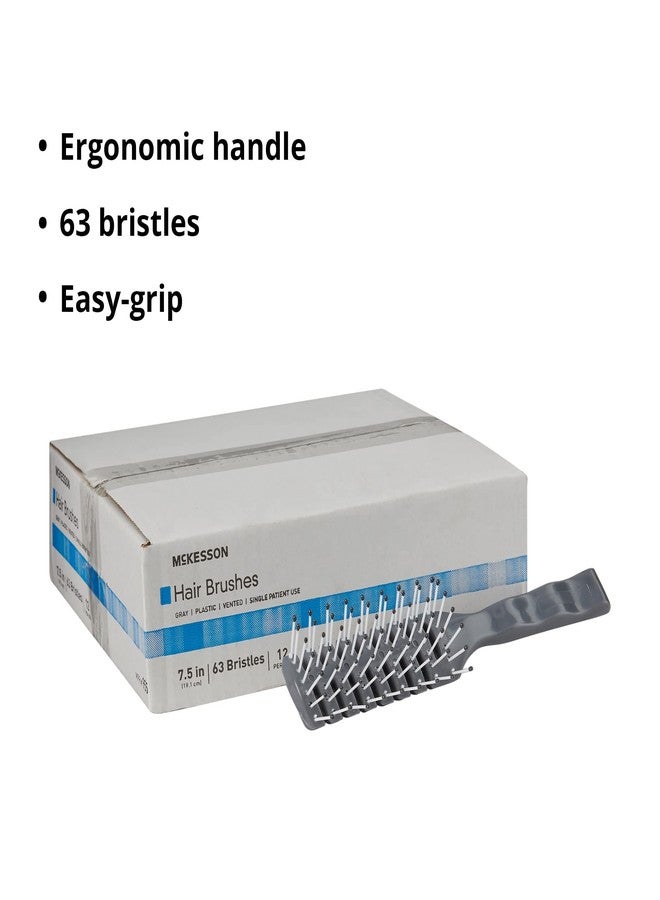 McKesson Plastic Hairbrush, Hair Brush, Single Patient Use, Grey, 7.7 in, 12 Count - Image 4