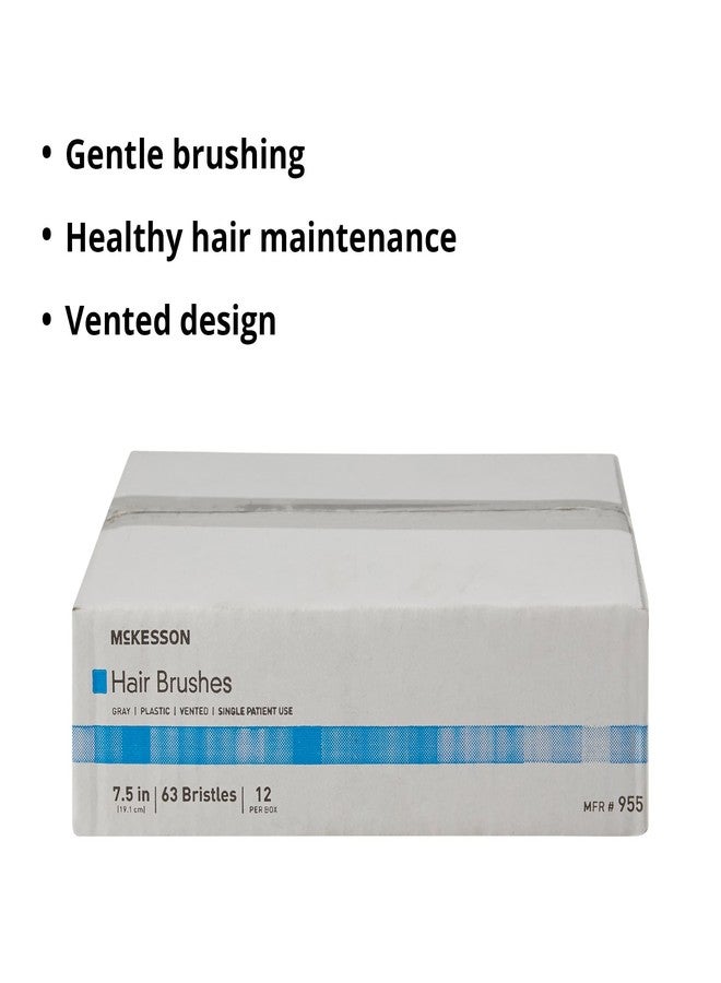 McKesson Plastic Hairbrush, Hair Brush, Single Patient Use, Grey, 7.7 in, 12 Count - Image 3