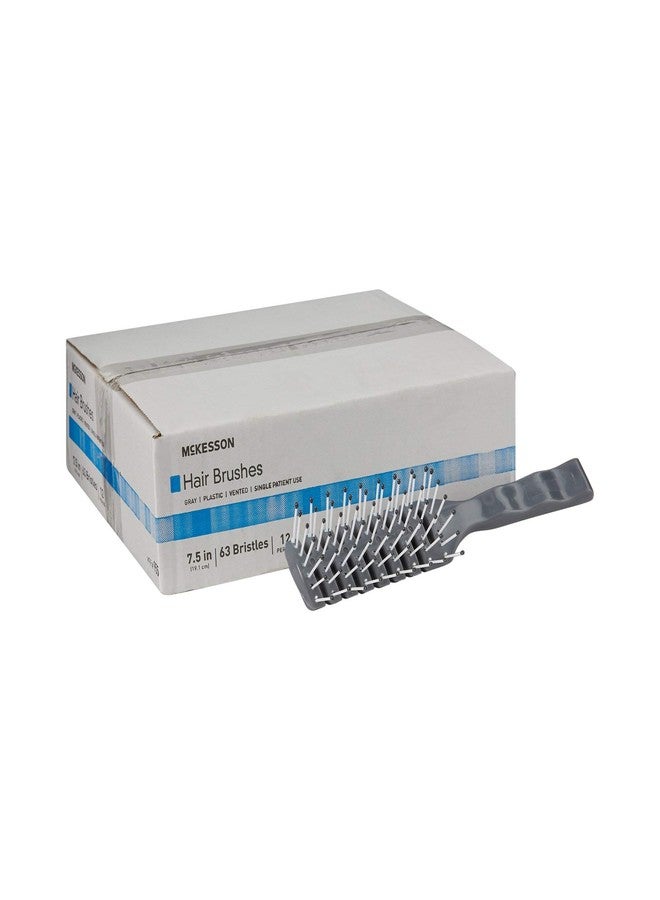 McKesson Plastic Hairbrush, Hair Brush, Single Patient Use, Grey, 7.7 in, 12 Count - Image 1