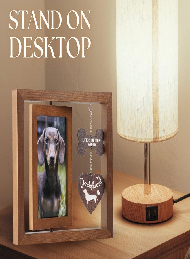 InnoBeta Dachshund Gifts, Wiener Dog Gifts, Rotating Picture Frame, 4x6 Double-Sided Display Photo Frame, Life is Better with A Dachshund - Image 5
