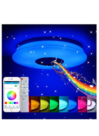 مصباح سقف للموسيقى مع مكبر صوت بلوتوث، ضوء LED ملون RGB مع تطبيق وجهاز تحكم عن بعد، سطوع قابل للتعديل، مصباح 36 وات 3600 لومن - pzsku/Z9A1174F5D4AC75DFCB62Z/45/_/1721699591/8c12ad7f-fd1c-4a2e-9172-d7216e82780c