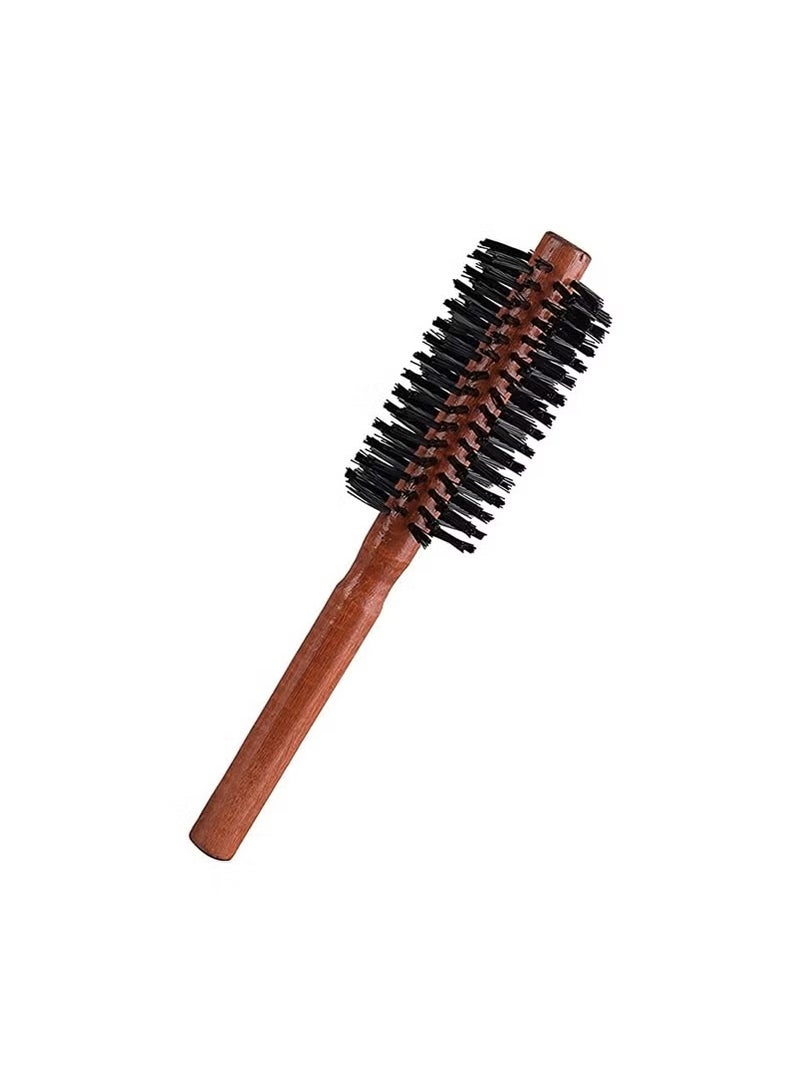 Thermal Wooden Hair Drying & Styling Brush – Round Barrel with Heat-Conductive Core – Anti-Frizz & Volumizing Blowout Brush – Ideal for Straightening, Curling & Smoothing - Image 1