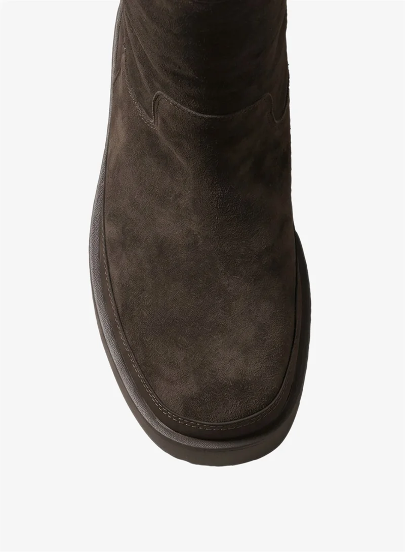 Calvin Klein  Suede Water Repellent Platform Boots for Women | Best Price UAE