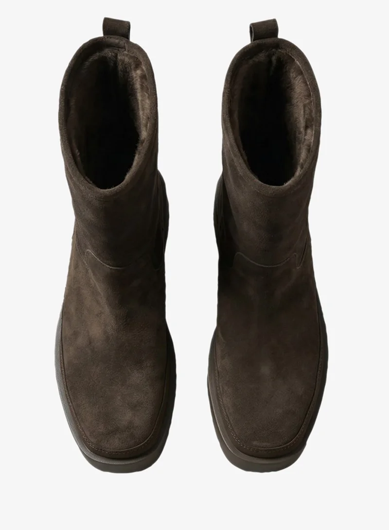 Calvin Klein  Suede Water Repellent Platform Boots for Women | Best Price UAE