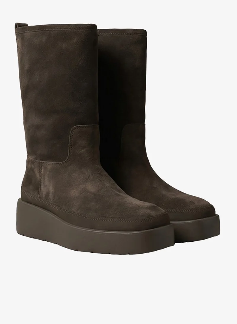 Calvin Klein Suede Water Repellent Platform Boots