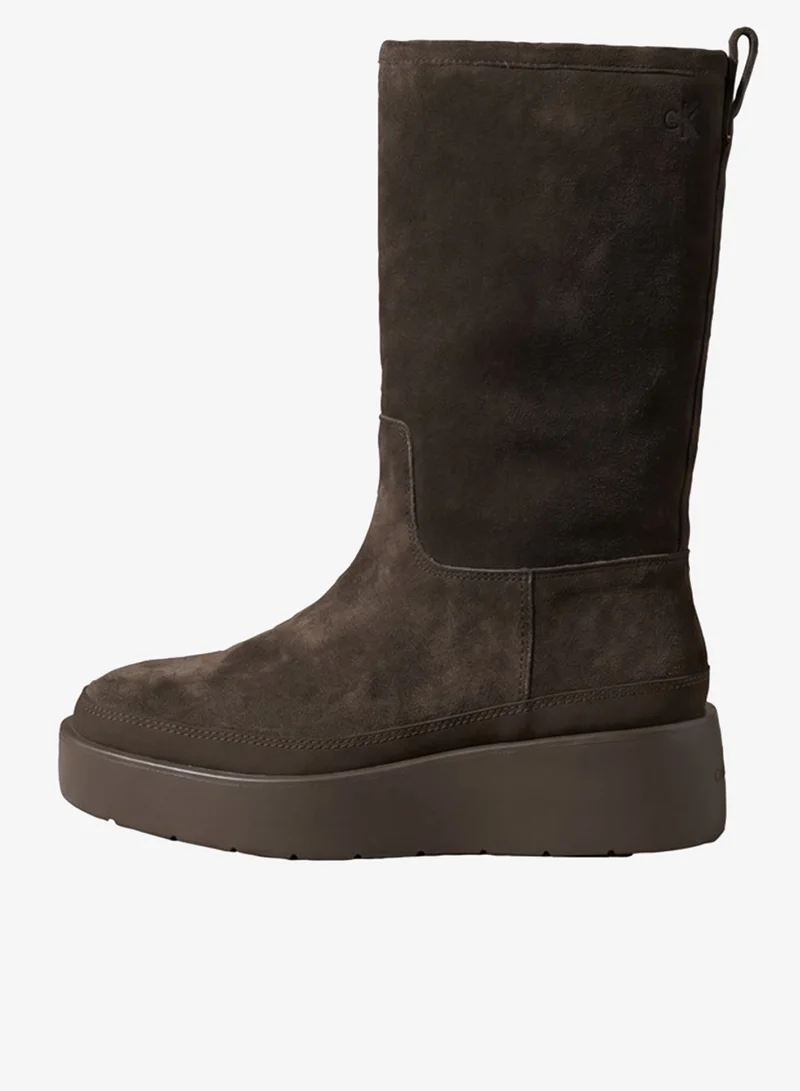 Calvin Klein Suede Water Repellent Platform Boots