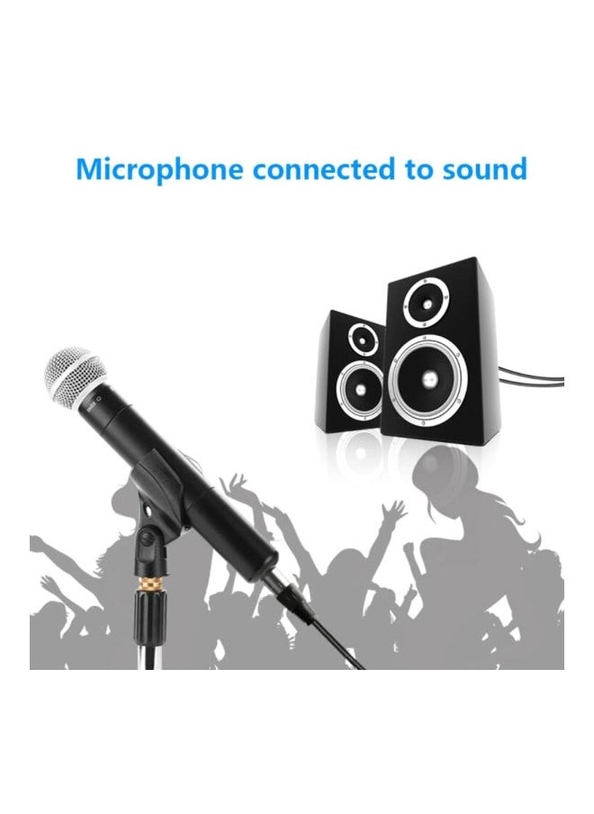 NIBEMINENT RCA To 2 XLR Amplifier Audio Cable Black/Silver  - Image 3