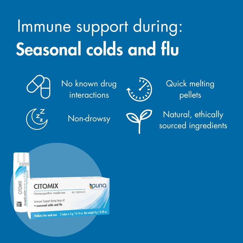 Guna Citomix Homeopathic Immune Support for Seasonal Colds and Flu - 2 Tubes - Image 3