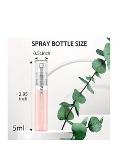 Csdtylh Mini Spray Bottle 105PCS 5ML Clear Glass Perfume Bottles Refillable Fine Mist Spray Bottles Empty Fragrance Sample Spray Containers Cosmetics Atomizer for Cleaning,Travel,Essential Oils  - Image 3