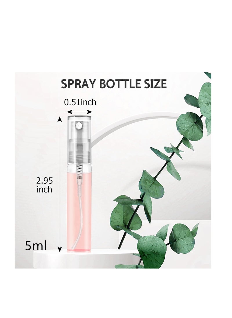 Csdtylh - Mini Spray Bottle 105PCS 5ML Clear Glass Perfume Bottles Refillable Fine Mist Spray Bottles Empty Fragrance Sample Spray Containers Cosmetics Atomizer for Cleaning,Travel,Essential Oils - Image 1