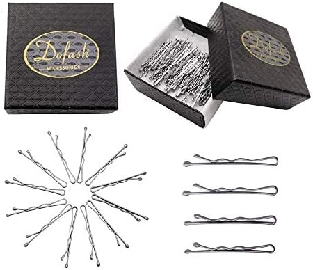 Dofash 100Pcs Bobby Pins Hair Pins Steel Hair Clips 35Cm139 Hair Accessories With Gift Box For Girls Silver