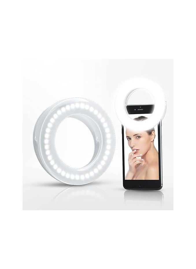 جنرال حلقة إضاءة سيلفي، إضاءة دائرة LED، إضاءة للكاميرا والهواتف المحمولة وأجهزة اللابتوب، للإضاءة في التصوير الفوتوغرافي والفيديو، مع إمكانية التعليق والشحن.  - Image 1