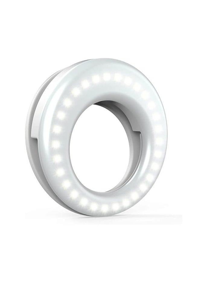 جنرال حلقة إضاءة سيلفي، إضاءة دائرة LED، إضاءة للكاميرا والهواتف المحمولة وأجهزة اللابتوب، للإضاءة في التصوير الفوتوغرافي والفيديو، مع إمكانية التعليق والشحن.  - Image 2