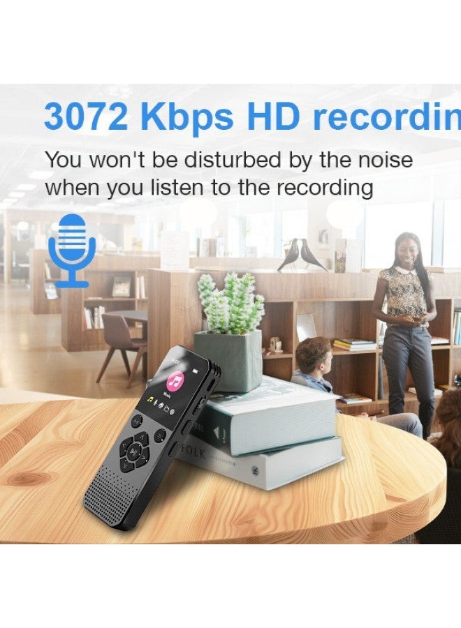 2025 Recording Pen High Definition Voice-to-Text Conference Record Students' Lecture Business Noise Reduction Portable Cross-border-Color:Black-Capacity:16GB - Image 2