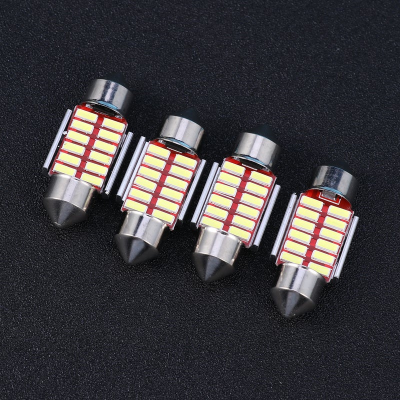 8 pcs 31mm 4014 Super Bright Festoon Bulb Dome Light No Error Auto Interior Reading Lamp Two Tips White Light 12 - Image 4