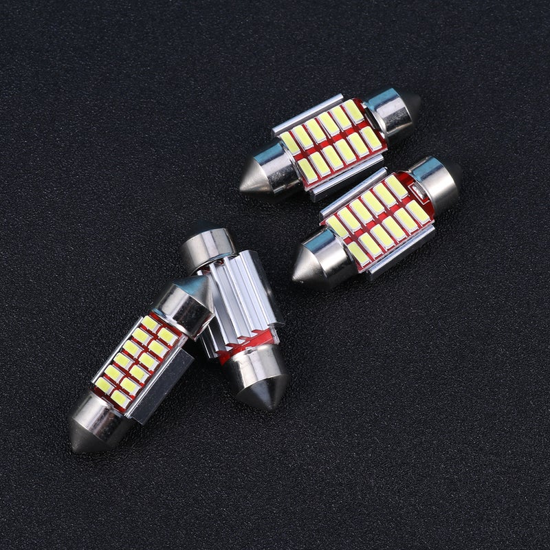 8 pcs 31mm 4014 Super Bright Festoon Bulb Dome Light No Error Auto Interior Reading Lamp Two Tips White Light 12 - Image 3