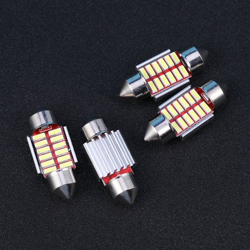 8 pcs 31mm 4014 Super Bright Festoon Bulb Dome Light No Error Auto Interior Reading Lamp Two Tips White Light 12 - Image 5