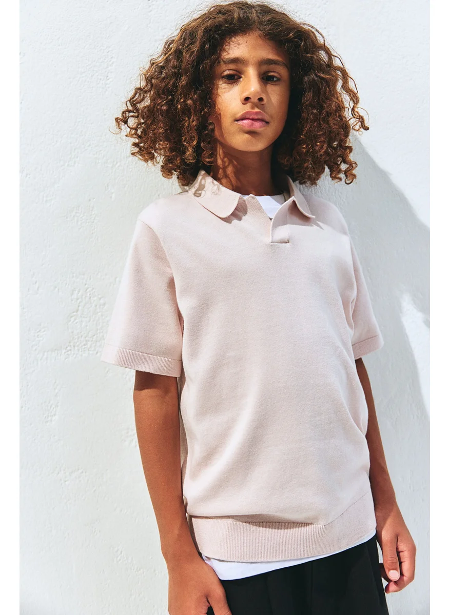 H&M Fine-Knit Polo Shirt