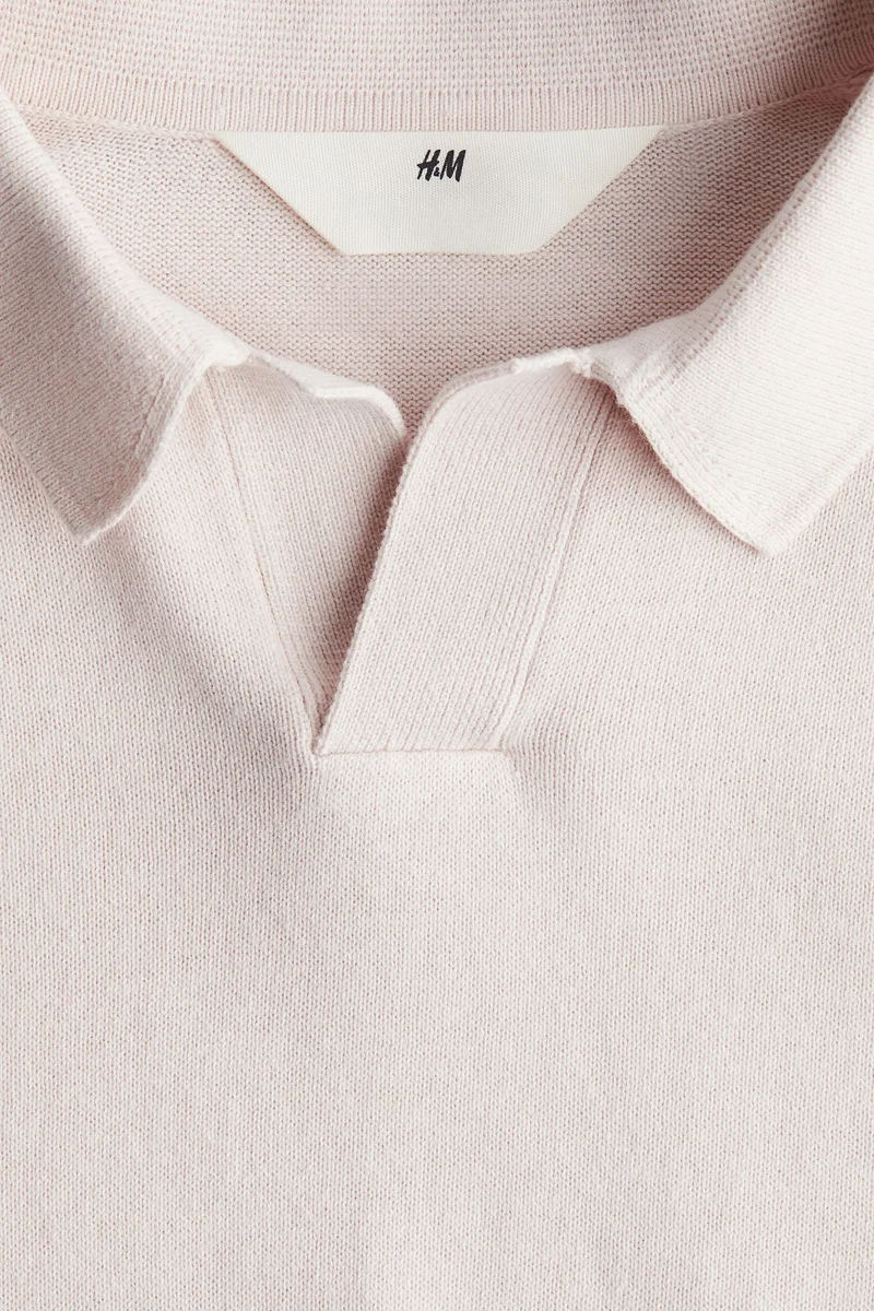 H&M Fine-Knit Polo Shirt