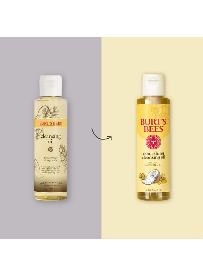 بيرتس بيز هدايا عيد الميلاد من بيرتس بيز، زيت منظف مغذي بزيتي جوز الهند والأرغان، زيت منظف للوجه للبشرة العادية إلى الجافة، من مصادر طبيعية للعناية بالبشرة، زجاجة سعة 6 أونصات سائلة. - Image 2