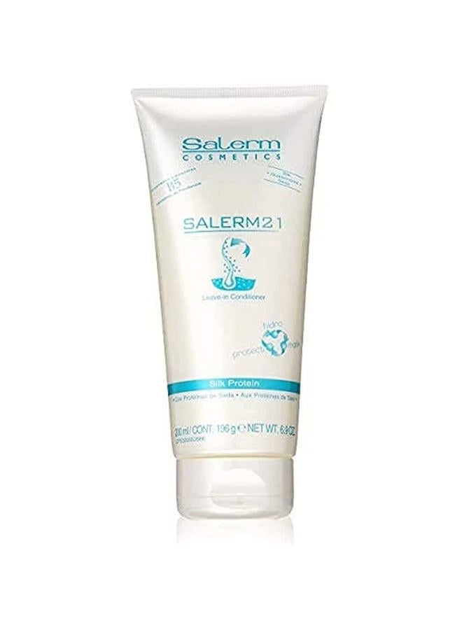 Salerm Cosmetics Instant Hair Conditioner 21 Silk Protein - 200 ml - Leave-In or Rinse-Out Conditioner - with Silk Proteins - Heat Protector and Hydrating - Image 1